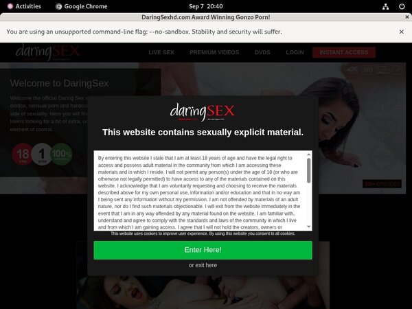 Daring Sex Discount Sign Up