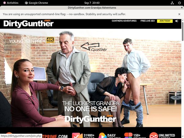 Dirty Gunther Discount Join Page