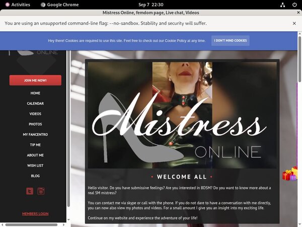 Discount For MistressOnline