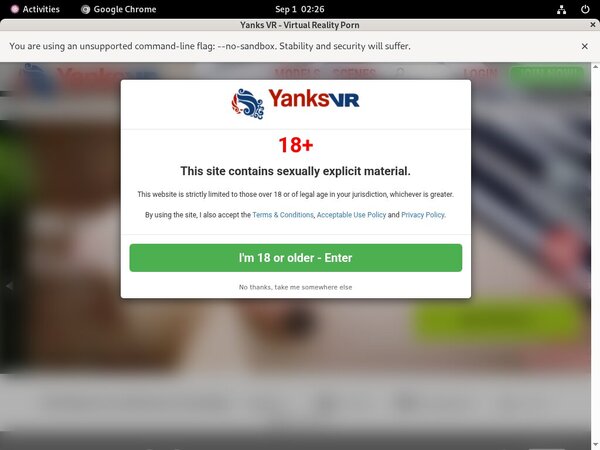 Free Yanks VR Membership Account