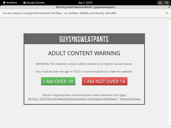Guysinsweatpants.com Login Information