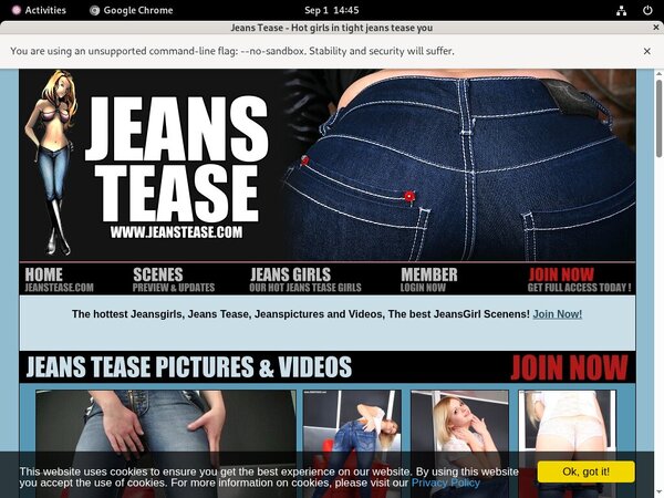 Jeans Tease Paswords