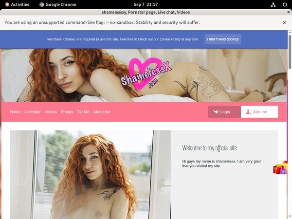 Shamelessxy Login Account