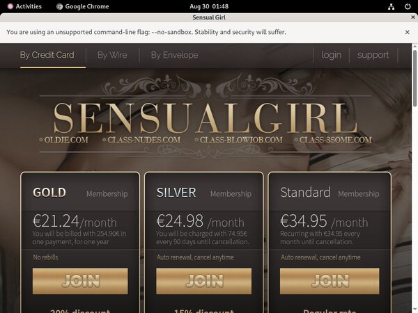 Sensual Girl Payment Page