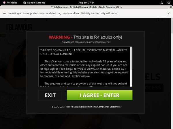 This Is Glamour Vendo Page