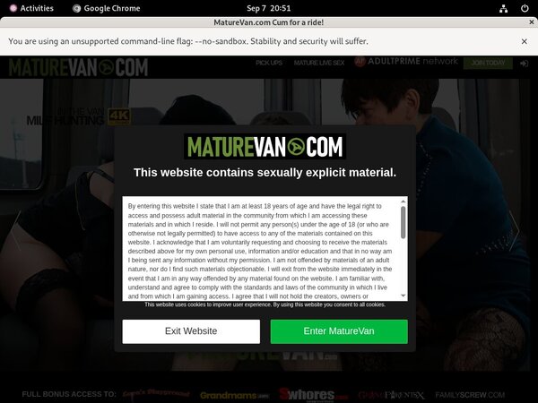Free Mature Van Codes