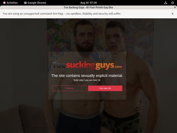 Free Toesuckingguys Trial Membership
