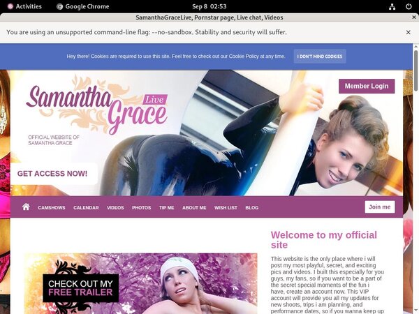 Login To Samanthagracelive.modelcentro.com Free