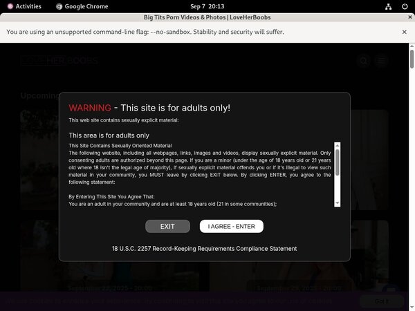 Loveherboobs Login Details
