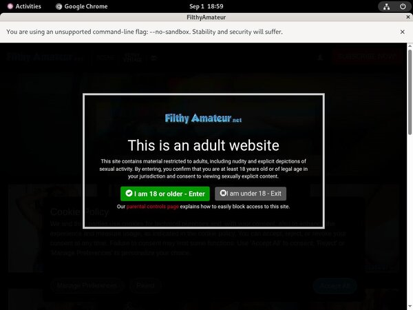 Trial Filthy Amateur Membership