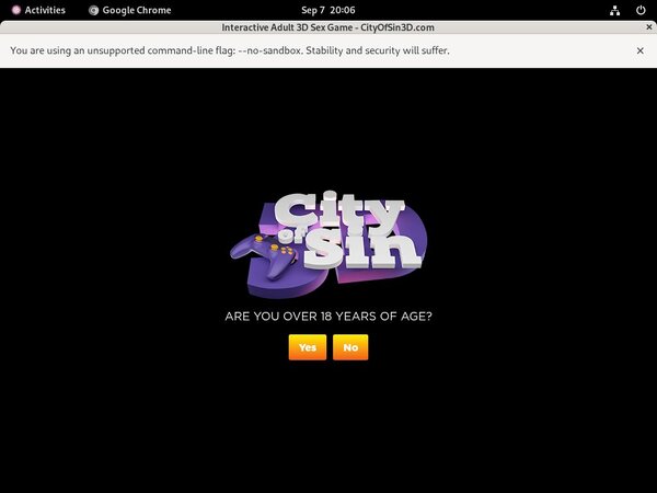 City Of Sin 3D Paypal Epoch